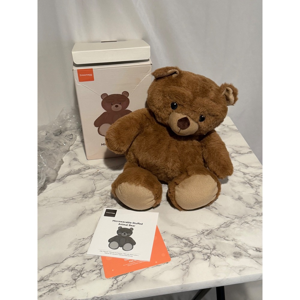 Dreamegg Microwavable Stuffed Animal Bear Brown Plush Heatable Teddy HP01-BR